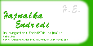 hajnalka endredi business card